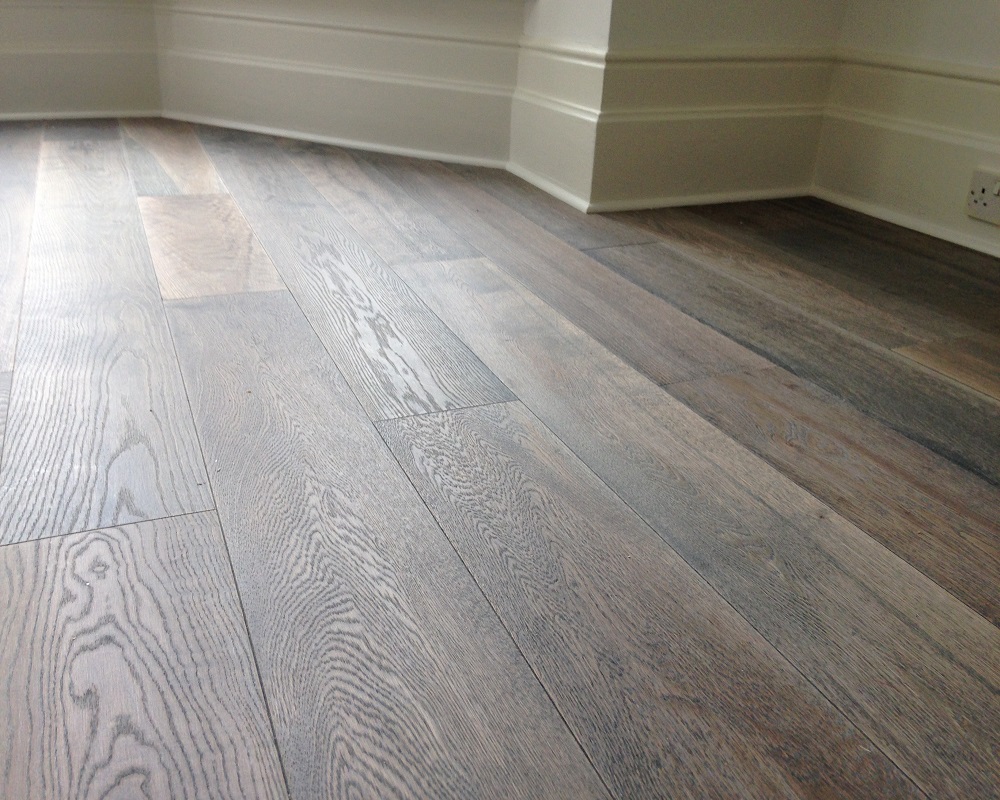 Irongray Engineered Oak Real wooden Floor London Stock 190mm Wood4Floors
