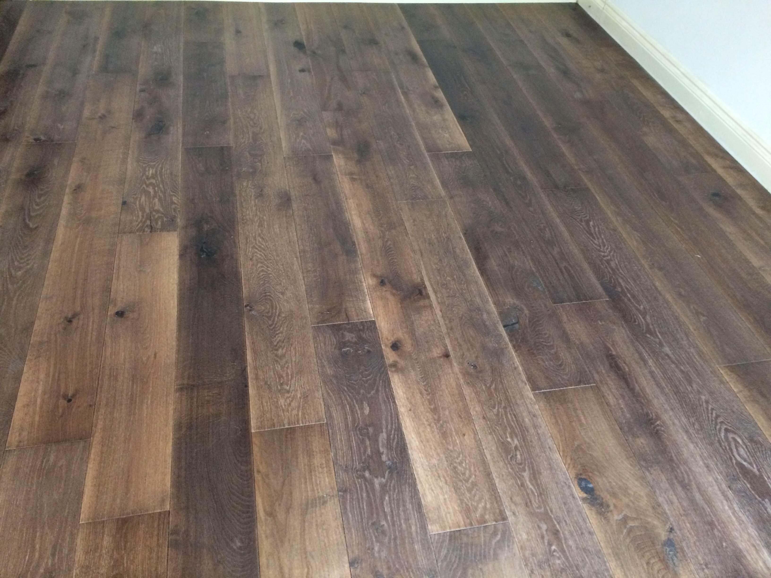 Tumbled London Dark Oak Engineered Hand Scraped And Contra Sawn