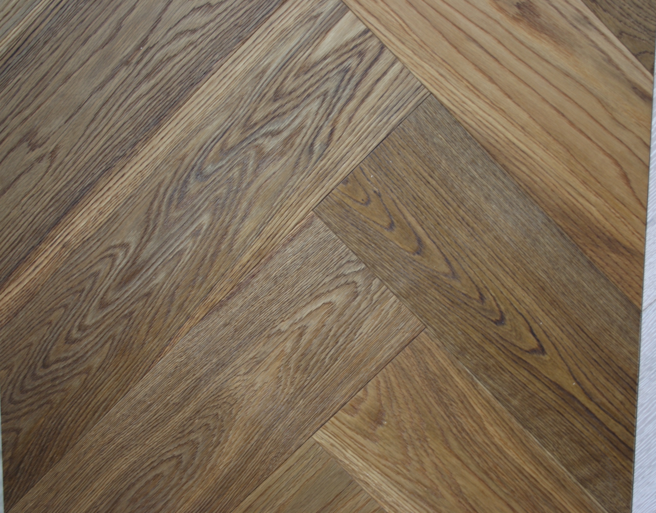 Smoked Brushed And Sealed Engineered Oak Herringbone Wood Blocks London Stock 150mm X 14mm X 600mm Easy Fit Click Lock System