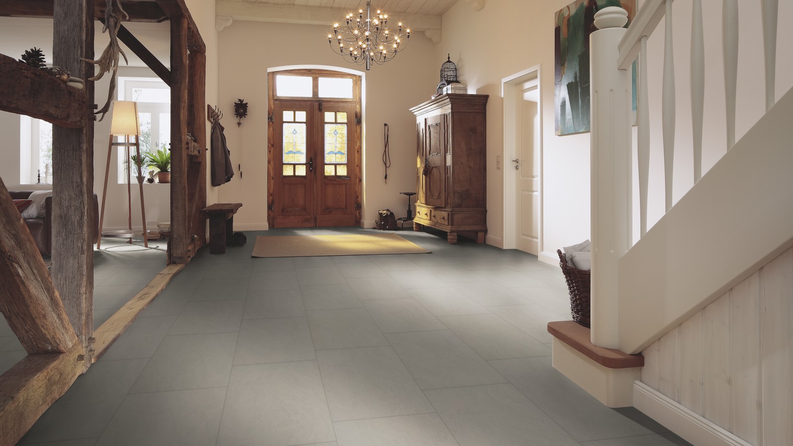 Nadura - light grey metallic high density compressed wood flooring