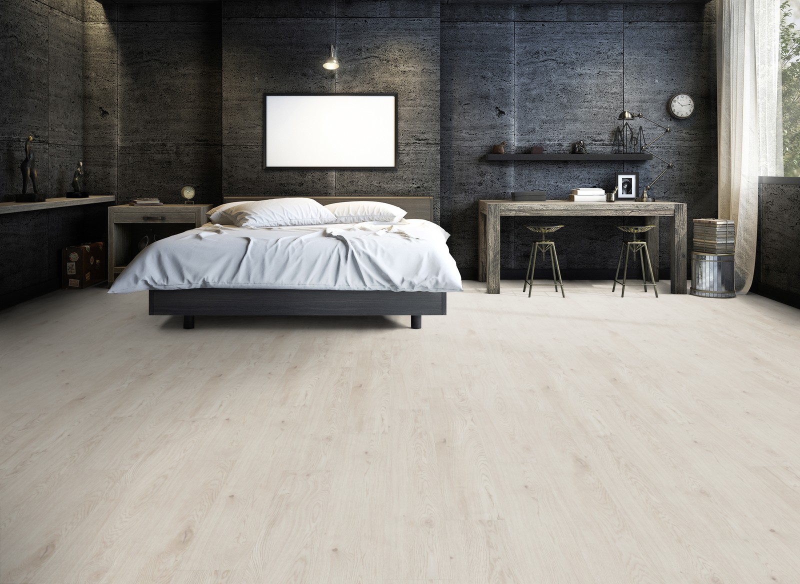 Oak Skagen White German Fully Engineered Luxury Vinyl Planks Wood4floors