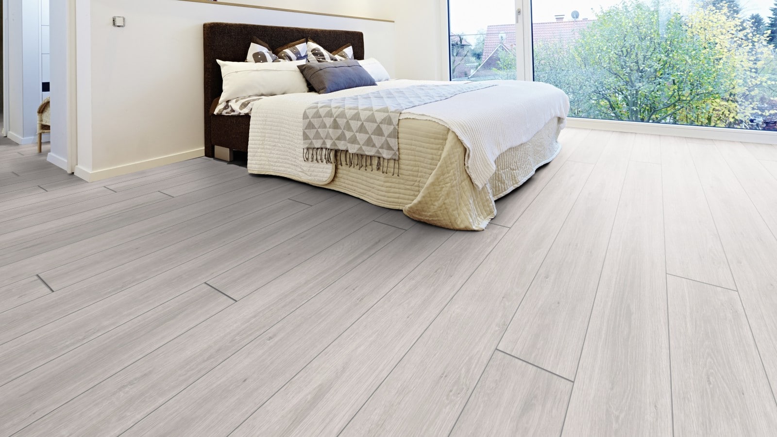 Ter Hurne Oak Pastel White Laminate Long Plank Wood4floors