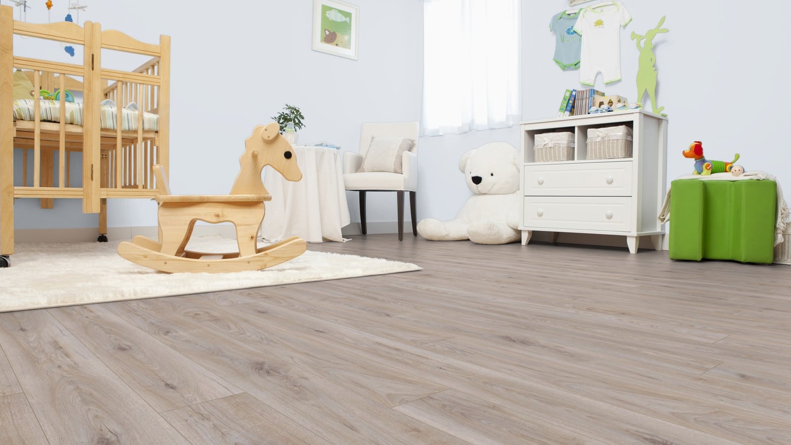 Ter Hurne Oak Light Grey Laminate Long Plank Wood4floors