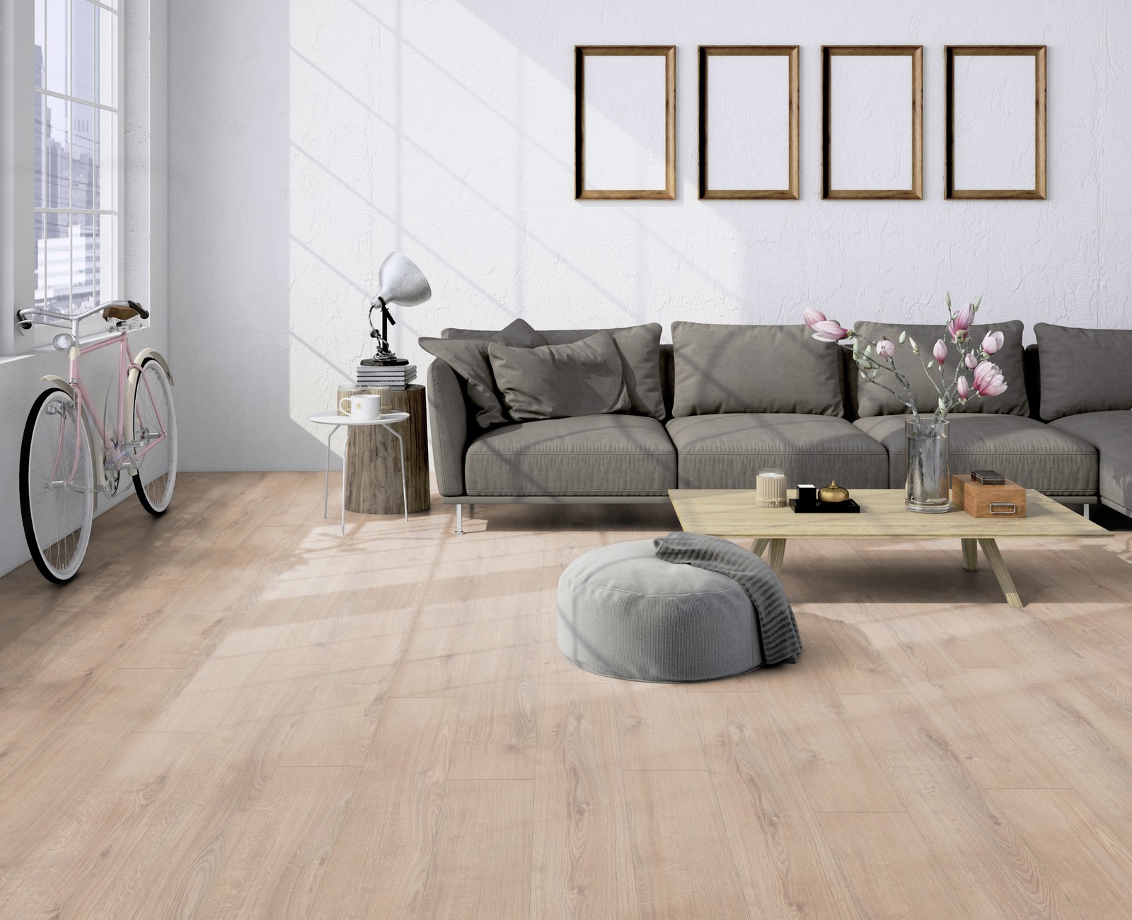 light floor living room