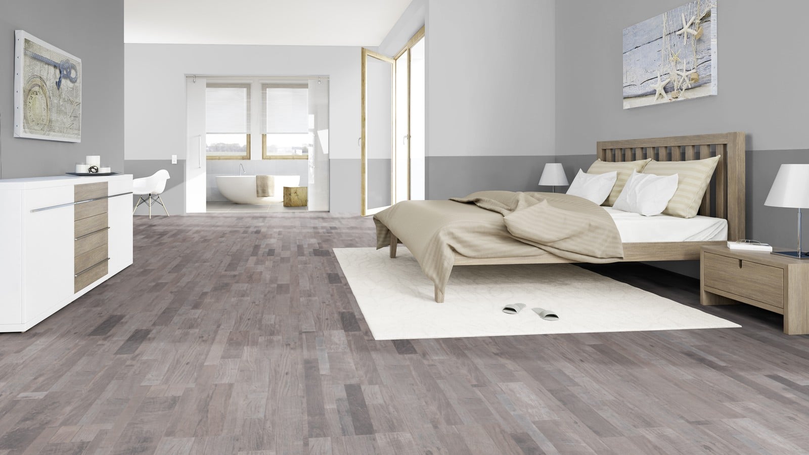 Ter Hurne Oak Mix Contrast Grey Laminate Multi Strip Wood4floors