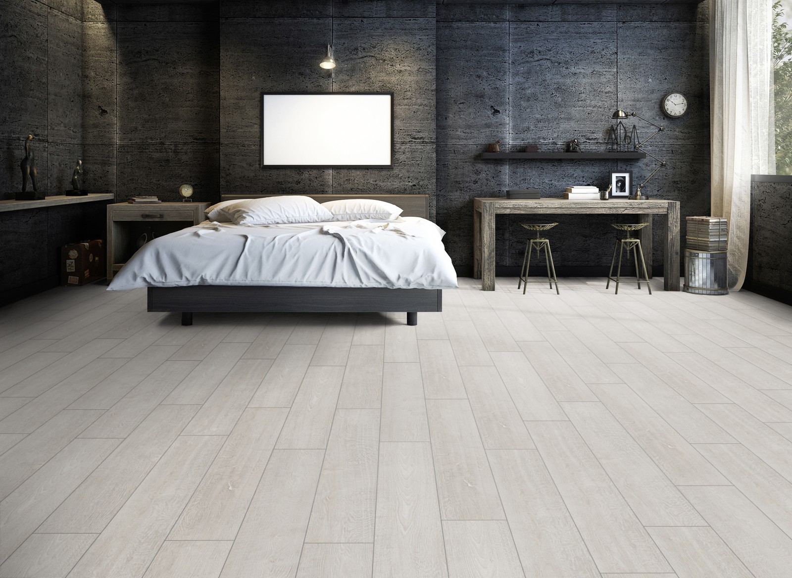 Ter Hurne Oak White Grey Laminate Wide Plank Wood4floors