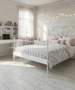 White-oak-wooden-flooring-and-wall-panel-girls-bedroom