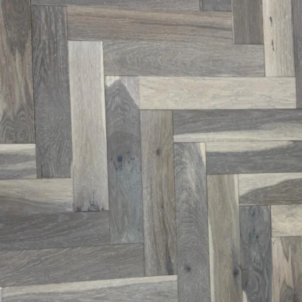 Smoked Grey – Engineered Oak Herringbone Flooring - Image 2