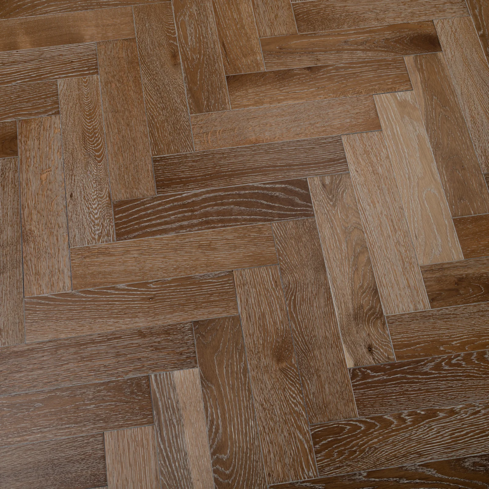 Smoked White – Engineered Oak Herringbone Flooring - Image 2